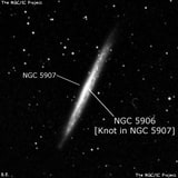 NGC 5906 - H 2 -регион или часть галактики. Описание NGC 5906:, Галактика в созвездии Дракон