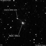 NGC 5911 - линзовидная галактика. Описание NGC 5911:, Галактика в созвездии Змея