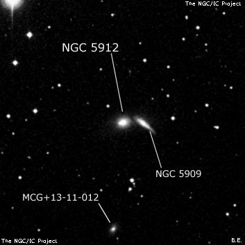 NGC 5912 - галактика. Описание NGC 5912:, Галактика в созвездии Малая Медведица