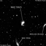 NGC 5915 - спиральная галактика с баром. Описание NGC 5915:, Галактика в созвездии Весы