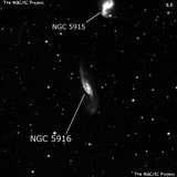 NGC 5916 - спиральная галактика с баром. Описание NGC 5916:, Галактика в созвездии Весы