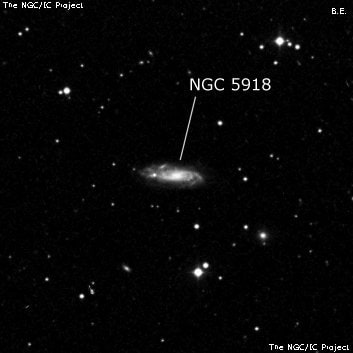 NGC 5918 - спиральная галактика. Описание NGC 5918:, Галактика в созвездии Волопас