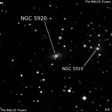 NGC 5920 - линзовидная галактика. Описание NGC 5920:, Галактика в созвездии Змея