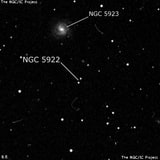 NGC 5922 - две звезды. Описание NGC 5922:, Галактика в созвездии Волопас