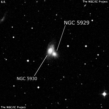 NGC 5929 - галактика. Описание NGC 5929:, Галактика в созвездии Волопас