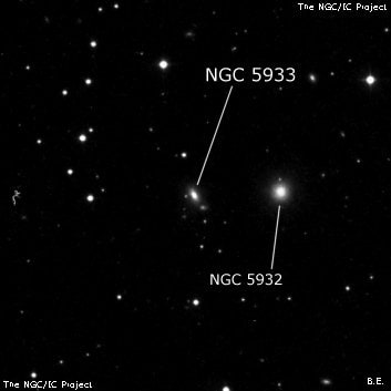 NGC 5933 - линзовидная галактика. Описание NGC 5933:, Галактика в созвездии Волопас