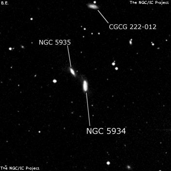 NGC 5934 - галактика. Описание NGC 5934:, Галактика в созвездии Волопас