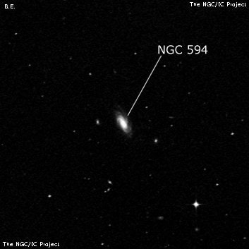 NGC 594 - галактика. Описание NGC 594:, Галактика в созвездии Кит