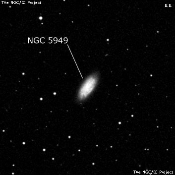 NGC 5949 - галактика. Описание NGC 5949:, Галактика в созвездии Дракон