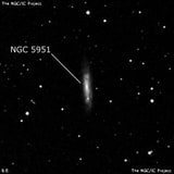 NGC 5951 - спиральная галактика с баром. Описание NGC 5951:, Галактика в созвездии Змея