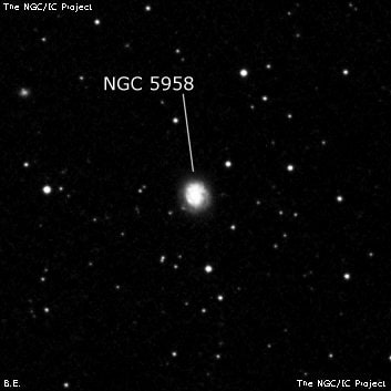 NGC 5958 - спиральная галактика. Описание NGC 5958:, Галактика в созвездии Северная Корона