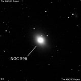 NGC 596 - эллиптическая галактика. Описание NGC 596:, Галактика в созвездии Кит