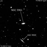 NGC 5961 - спиральная галактика. Описание NGC 5961:, Галактика в созвездии Северная Корона