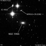 NGC 5966 - эллиптическая галактика. Описание NGC 5966:, Галактика в созвездии Волопас