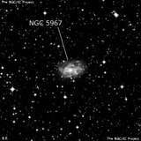NGC 5967 - спиральная галактика с баром. Описание NGC 5967:, Галактика в созвездии Райская Птица