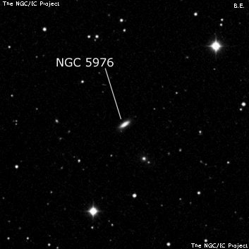 NGC 5976 - линзовидная галактика. Описание NGC 5976:, Галактика в созвездии Дракон