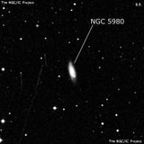 NGC 5980 - спиральная галактика. Описание NGC 5980:, Галактика в созвездии Змея