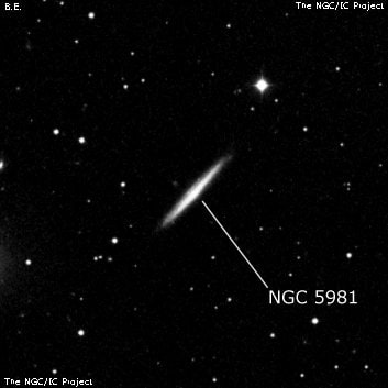 NGC 5981 - спиральная галактика. Описание NGC 5981:, Галактика в созвездии Дракон