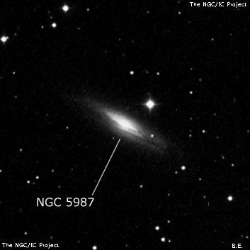 NGC 5987 - спиральная галактика. Описание NGC 5987:, Галактика в созвездии Дракон