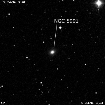 NGC 5991 - спиральная галактика. Описание NGC 5991:, Галактика в созвездии Змея