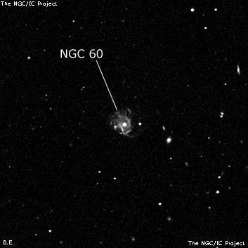 NGC 60 - спиральная галактика. Описание NGC 60:, Галактика в созвездии Рыбы