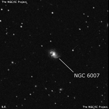 NGC 6007 - спиральная галактика с баром. Описание NGC 6007:, Галактика в созвездии Змея
