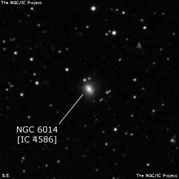 NGC 6014 - линзовидная галактика. Описание NGC 6014:, Галактика в созвездии Змея