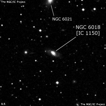 NGC 6018 - линзовидная галактика. Описание NGC 6018:, Галактика в созвездии Змея