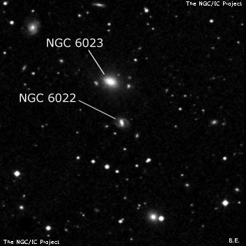 NGC 6022 - спиральная галактика с баром. Описание NGC 6022:, Галактика в созвездии Змея