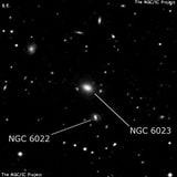 NGC 6023 - эллиптическая галактика. Описание NGC 6023:, Галактика в созвездии Змея