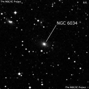 NGC 6034 - эллиптическая галактика. Описание NGC 6034:, Галактика в созвездии Геркулес
