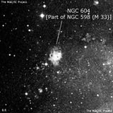 NGC 604 - H 2 -регион или часть галактики. Описание NGC 604:, Область H II в созвездии Треугольник