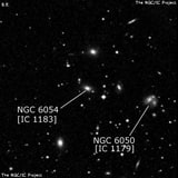 NGC 6054 - спиральная галактика с баром. Описание NGC 6054:, Галактика в созвездии Геркулес