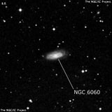 NGC 6060 - спиральная галактика с баром. Описание NGC 6060:, Галактика в созвездии Геркулес