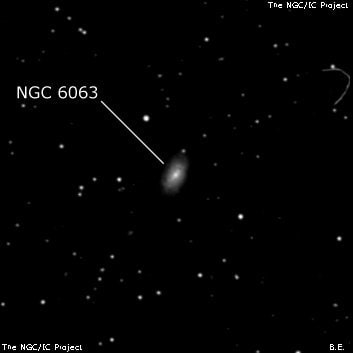 NGC 6063 - спиральная галактика. Описание NGC 6063:, Галактика в созвездии Змея