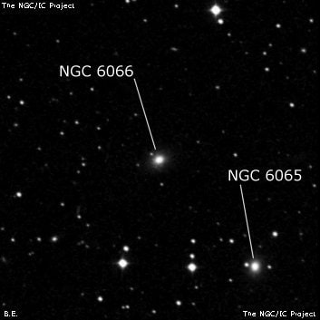 NGC 6066 - спиральная галактика. Описание NGC 6066:, Галактика в созвездии Змея