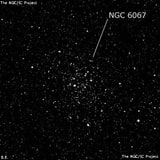 NGC 6067 - рассеянное скопление звёзд. Описание NGC 6067:, Рассеянное скопление в созвездии Наугольник
