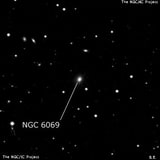 NGC 6069 - линзовидная галактика. Описание NGC 6069:, Галактика в созвездии Северная Корона