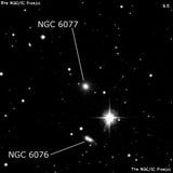NGC 6077 - эллиптическая галактика. Описание NGC 6077:, Галактика в созвездии Северная Корона