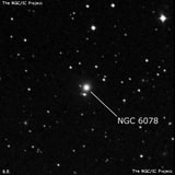 NGC 6078 - эллиптическая галактика. Описание NGC 6078:, Галактика в созвездии Геркулес