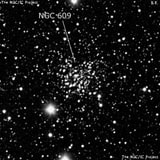 NGC 609 - рассеянное скопление звёзд. Описание NGC 609:, Рассеянное скопление в созвездии Кассиопея