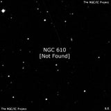 NGC 610 - по указанным Генри Дрейером координатам, объект повторно не найден; . Описание NGC 610:, Объект глубокого космоса в созвездии Кит