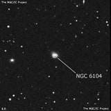 NGC 6104 - спиральная галактика с баром. Описание NGC 6104:, Галактика в созвездии Северная Корона