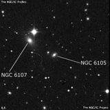 NGC 6105 - спиральная галактика с баром. Описание NGC 6105:, Галактика в созвездии Северная Корона
