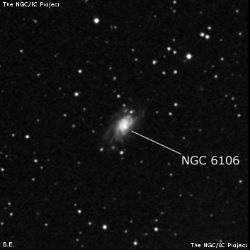 NGC 6106 - спиральная галактика. Описание NGC 6106:, Галактика в созвездии Геркулес