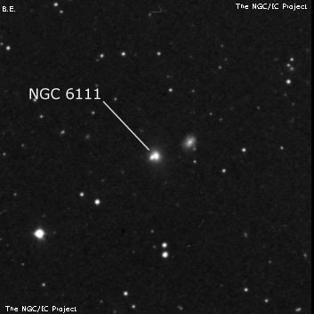 NGC 6111 - галактика. Описание NGC 6111:, Галактика в созвездии Дракон
