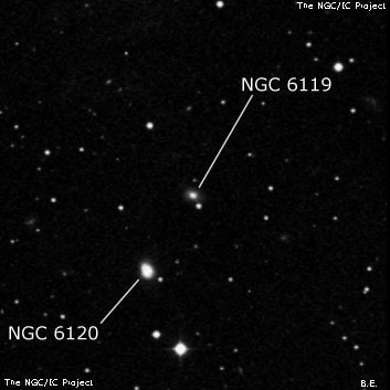 NGC 6119 - спиральная галактика. Описание NGC 6119:, Галактика в созвездии Северная Корона