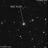 NGC 6129 - линзовидная галактика. Описание NGC 6129:, Галактика в созвездии Северная Корона