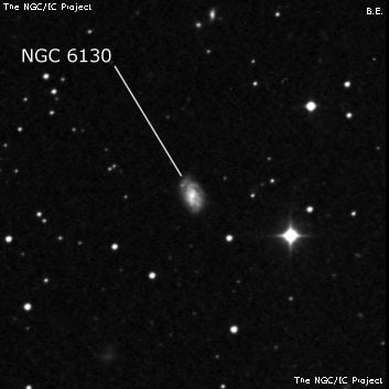NGC 6130 - спиральная галактика с баром. Описание NGC 6130:, Галактика в созвездии Дракон
