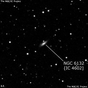 NGC 6132 - галактика. Описание NGC 6132:, Галактика в созвездии Геркулес